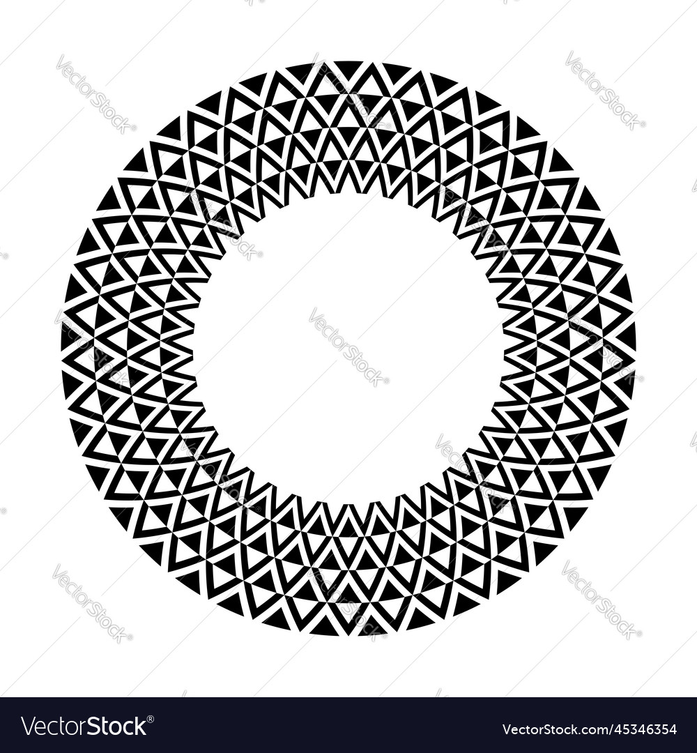 Circle pattern for round frame Royalty Free Vector Image