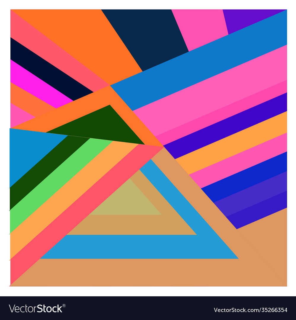 Colorful geometric and curve background pattern