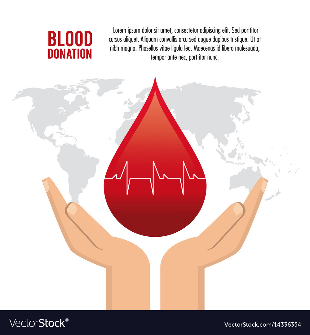 Drop pulse cardio blood donation icon Royalty Free Vector