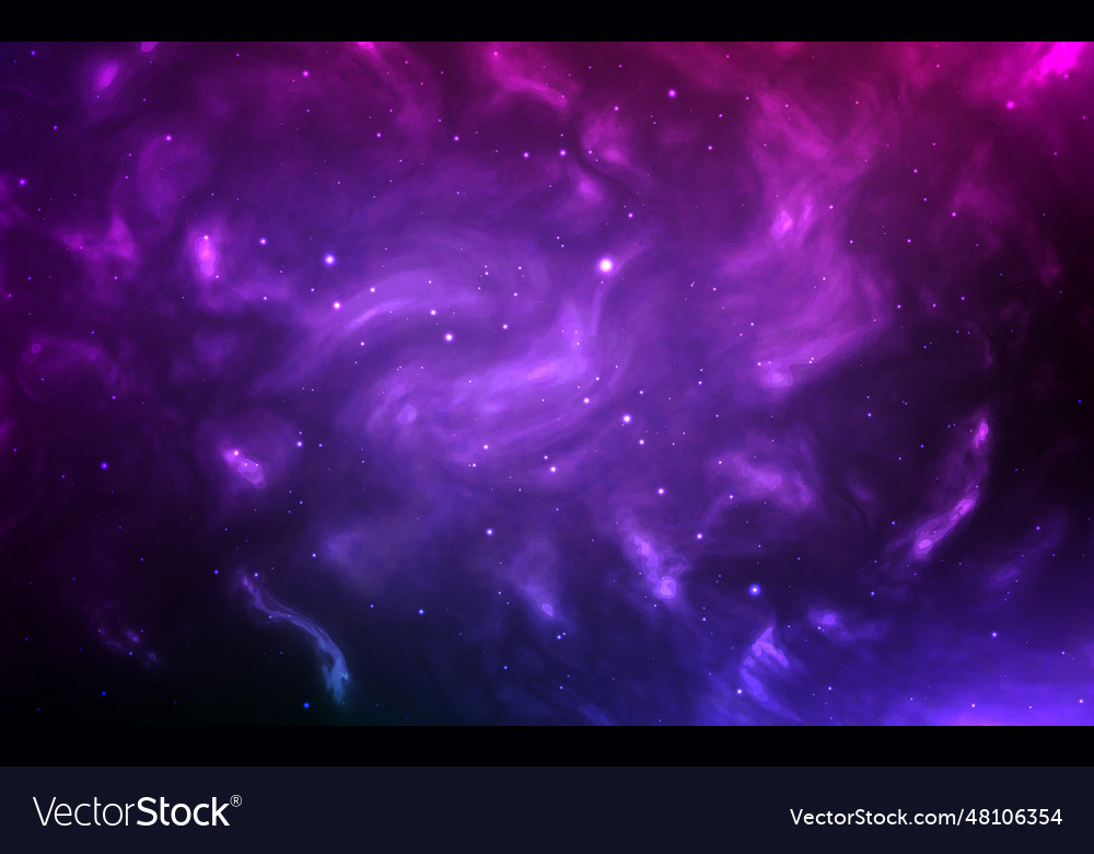 Nebula background color outer space with spirals vector image Nebula background color outer space with spirals