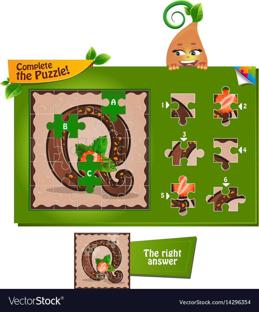 Puzzle letters of the alphabet q