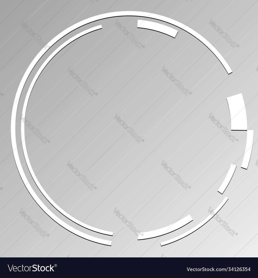 Sci-fi concentric geometric ring circle ui gui vector image Sci-fi concentric geometric ring circle ui gui