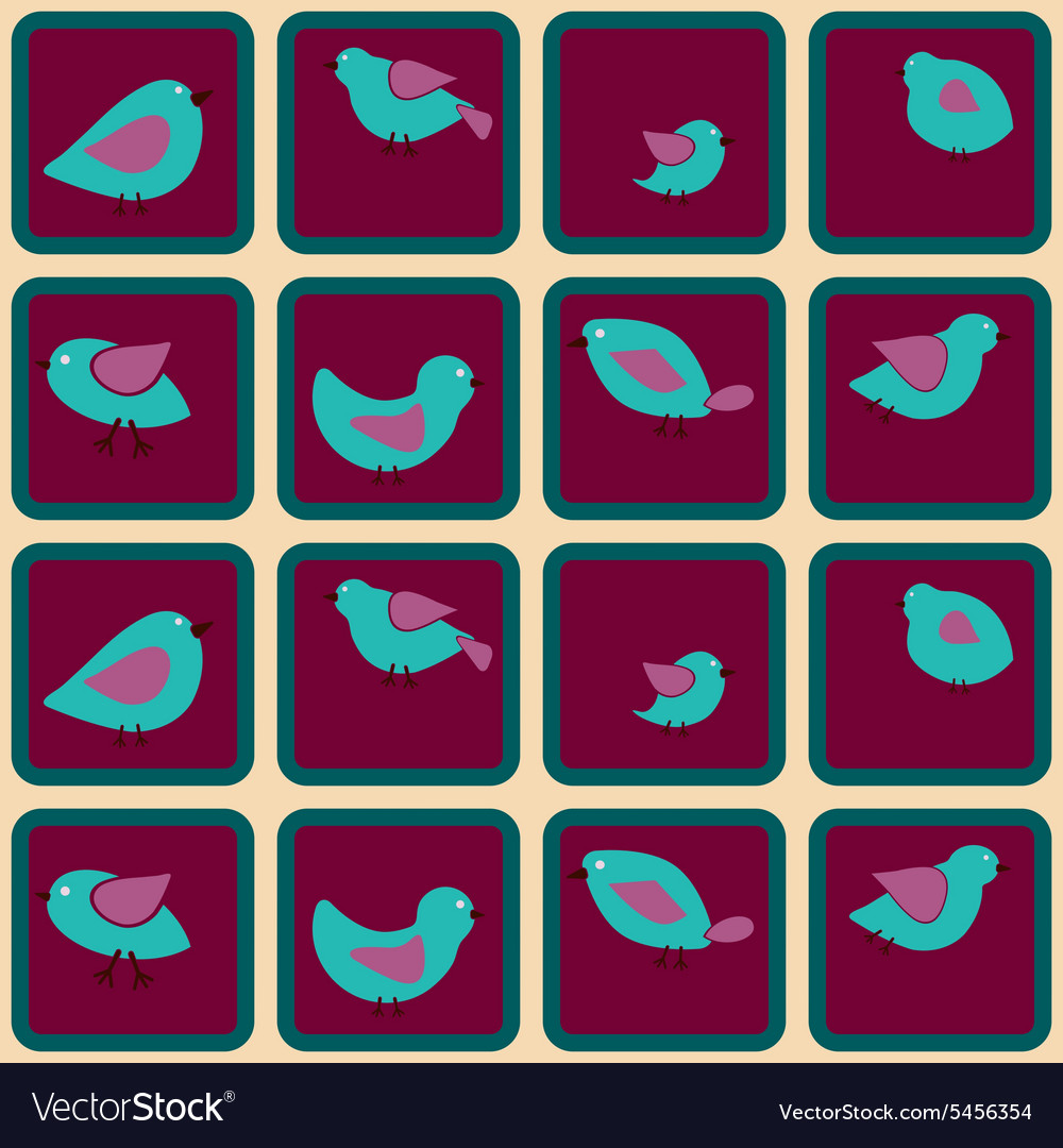 Seamless background with birds