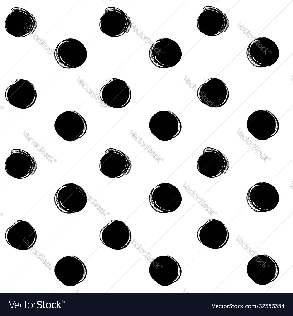 Seamless pattern from black circle abstract vector image Seamless pattern from black circle abstract