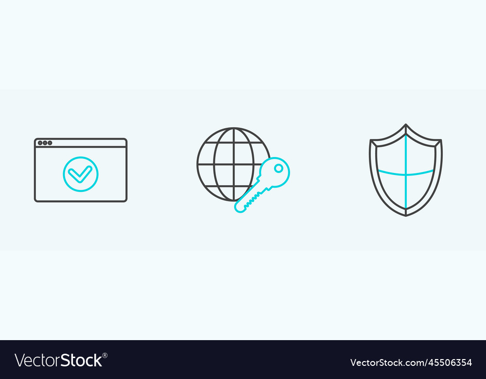 Setzen Sie das Zeilenschild sicher Ihre Website mit https ssl vector image Setzen Sie das Zeilenschild sicher Ihre Website mit https ssl