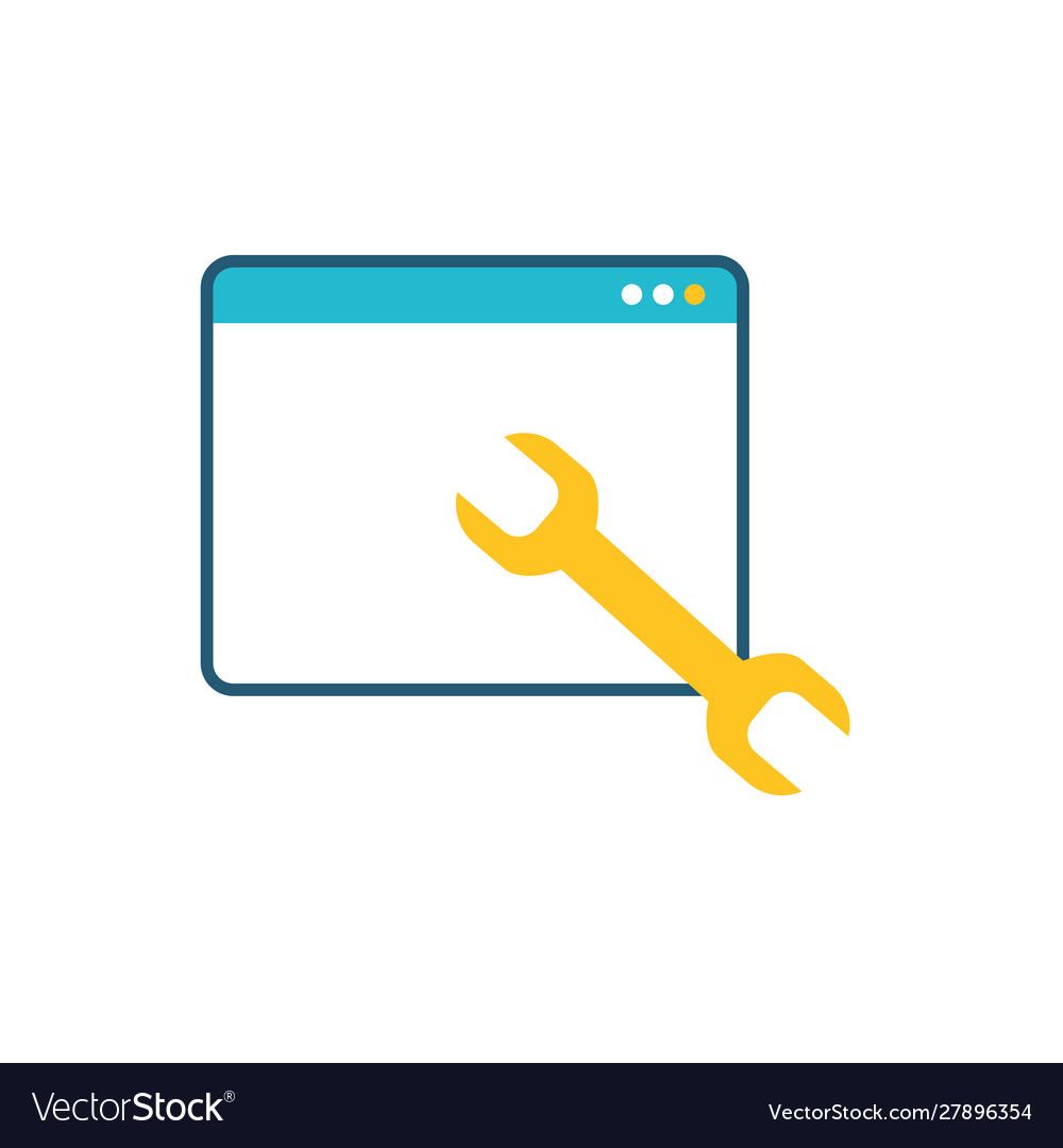 Template web page with wrench