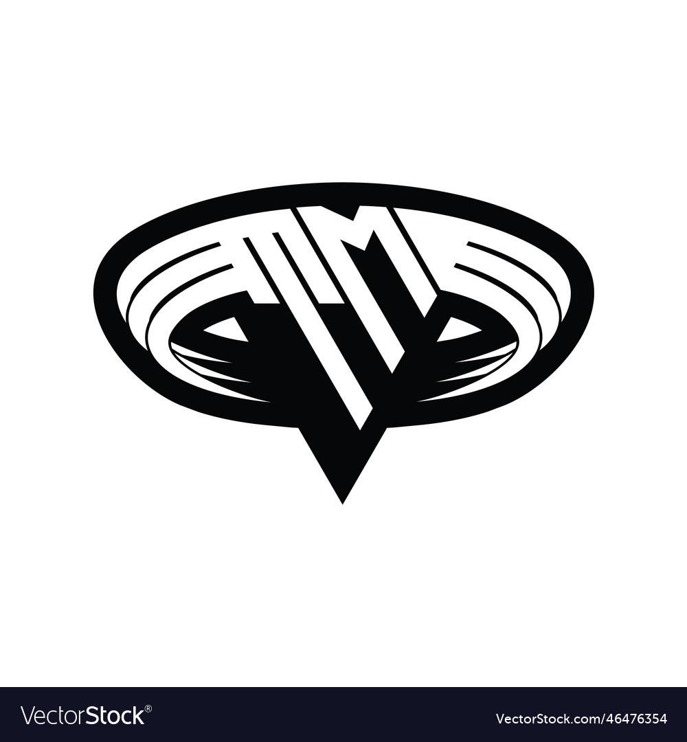 Tm logo monogram with triangle shape slice Vector Image Tm logo monogram with triangle shape slice