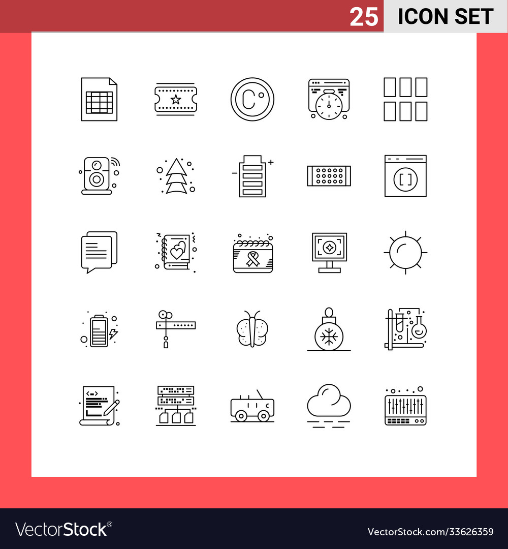 25 universal lines set for web and mobile