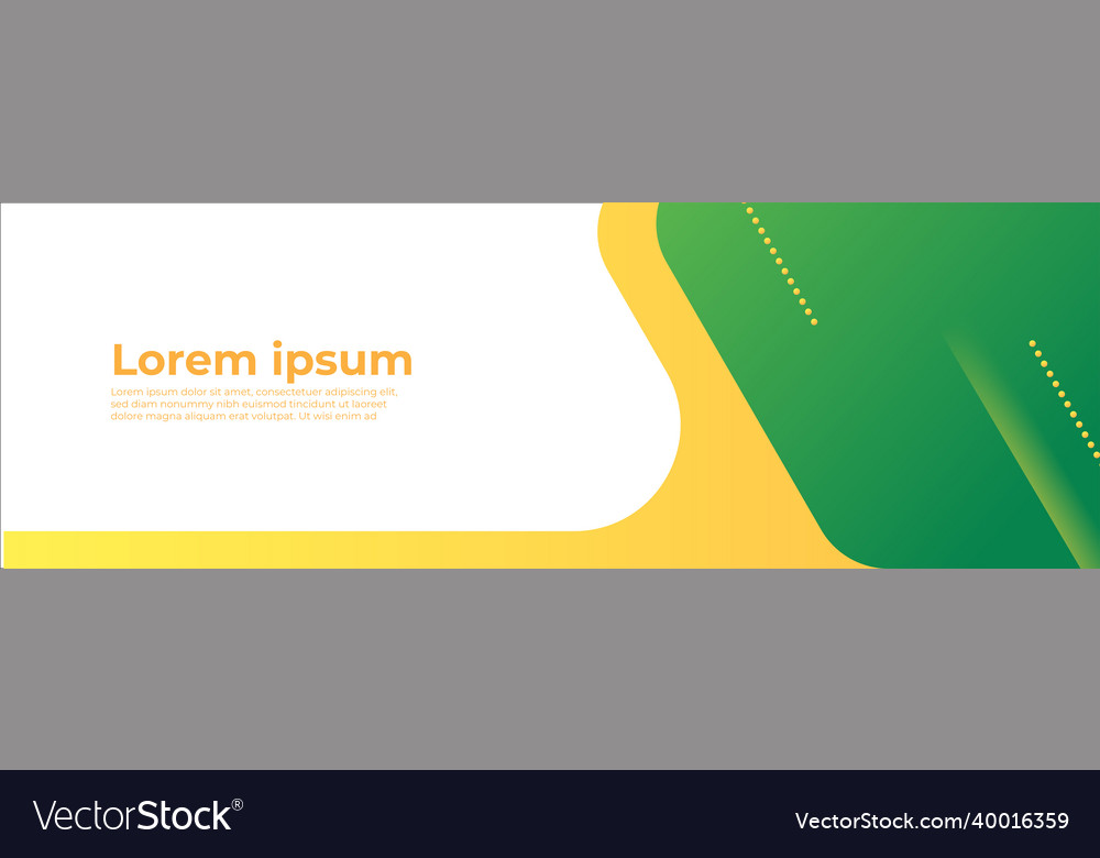 Abstract green yellow banner design web template Vector Image