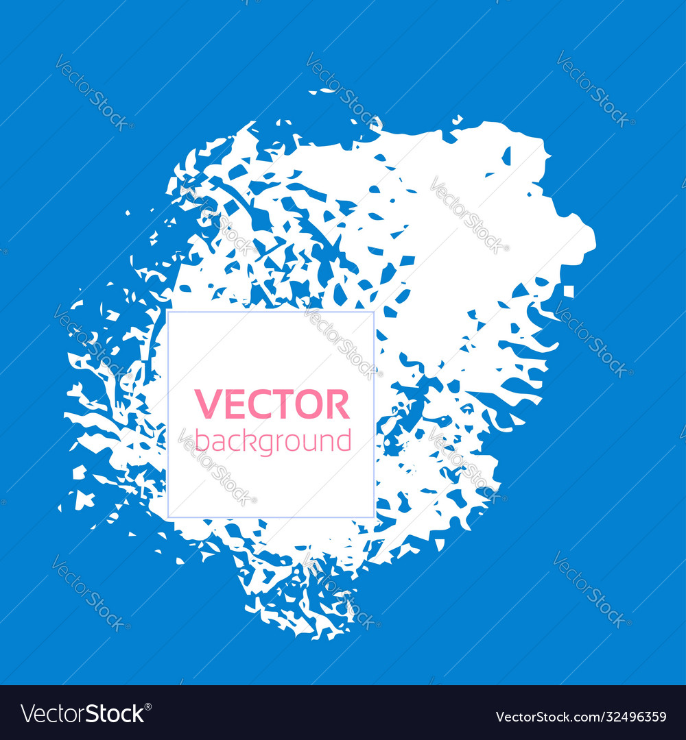 Border white stroke stamp isolated on a blue