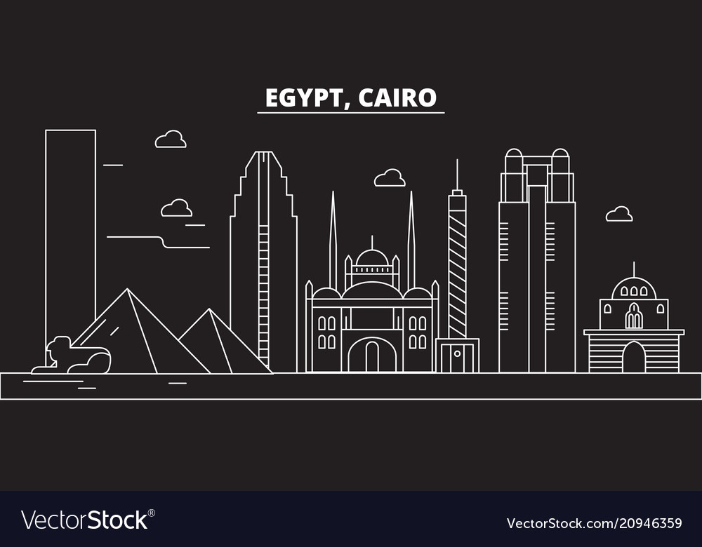 Kairo silhouette skyline egypt