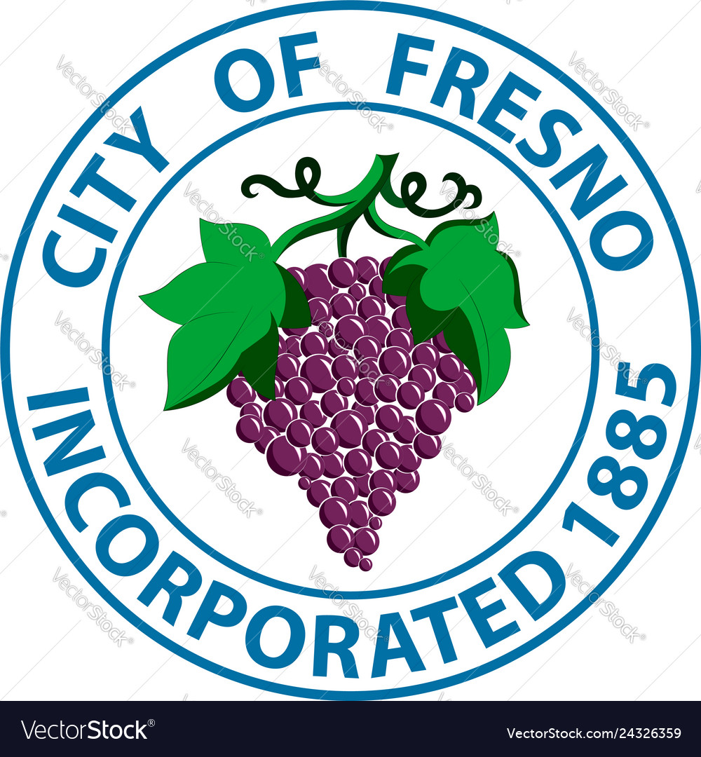 Coat of arms of fresno city in california united Vector Image