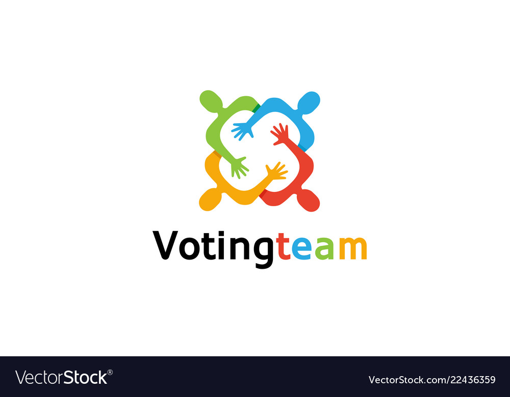 Creative colorful people group team logo