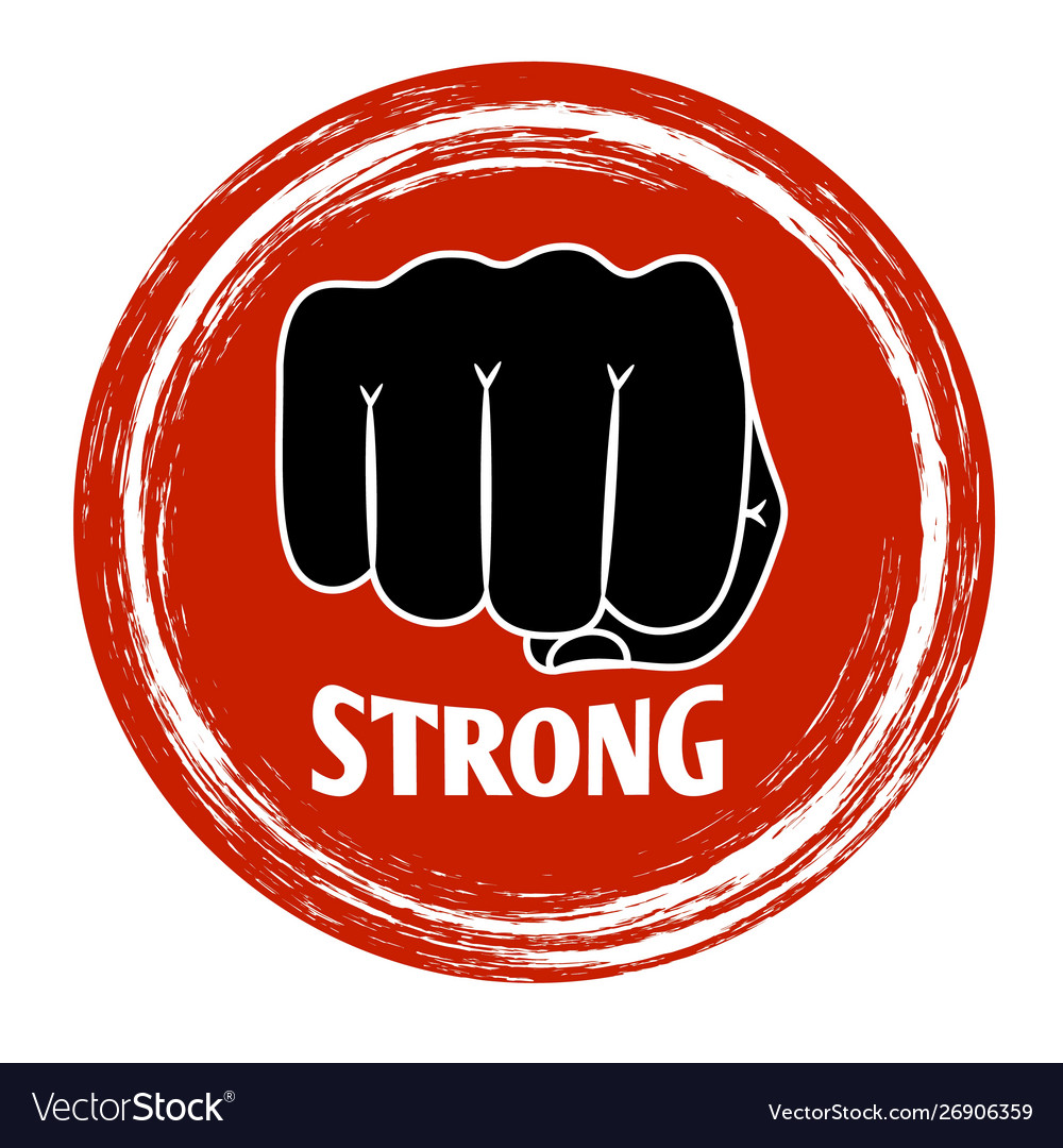 Fist punch poster vector image Fist punch poster