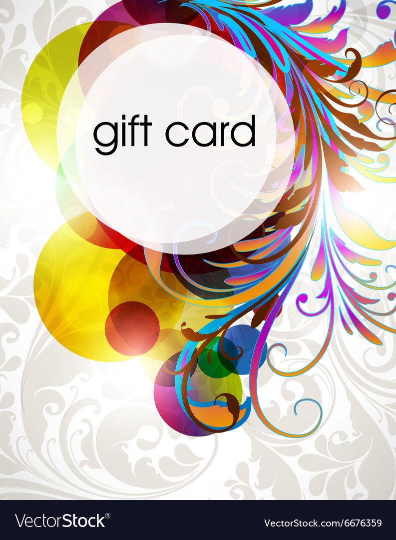 Funky gift card design