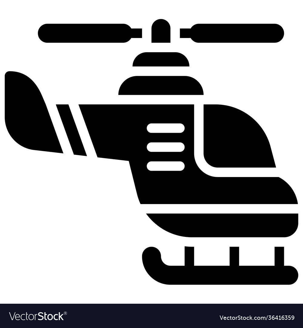 Helicopter icon transportation related