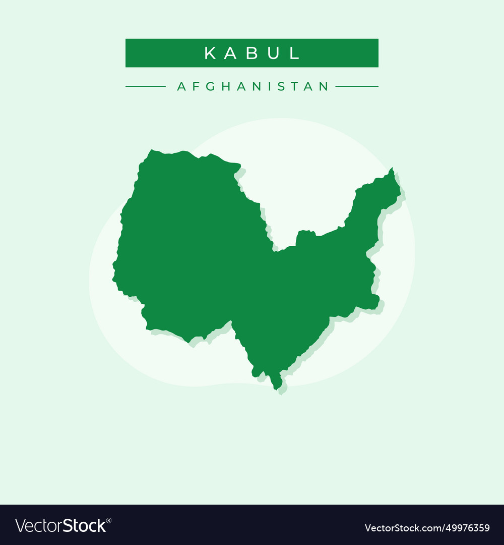 Kabul map Royalty Free Vector Image - VectorStock