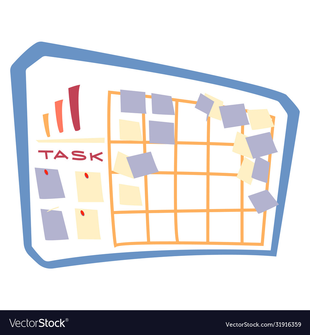 Schedule with tasks and appointments planner vector image Schedule with tasks and appointments planner