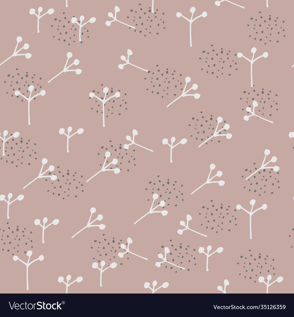 Seamless cute pattern with abstract elements