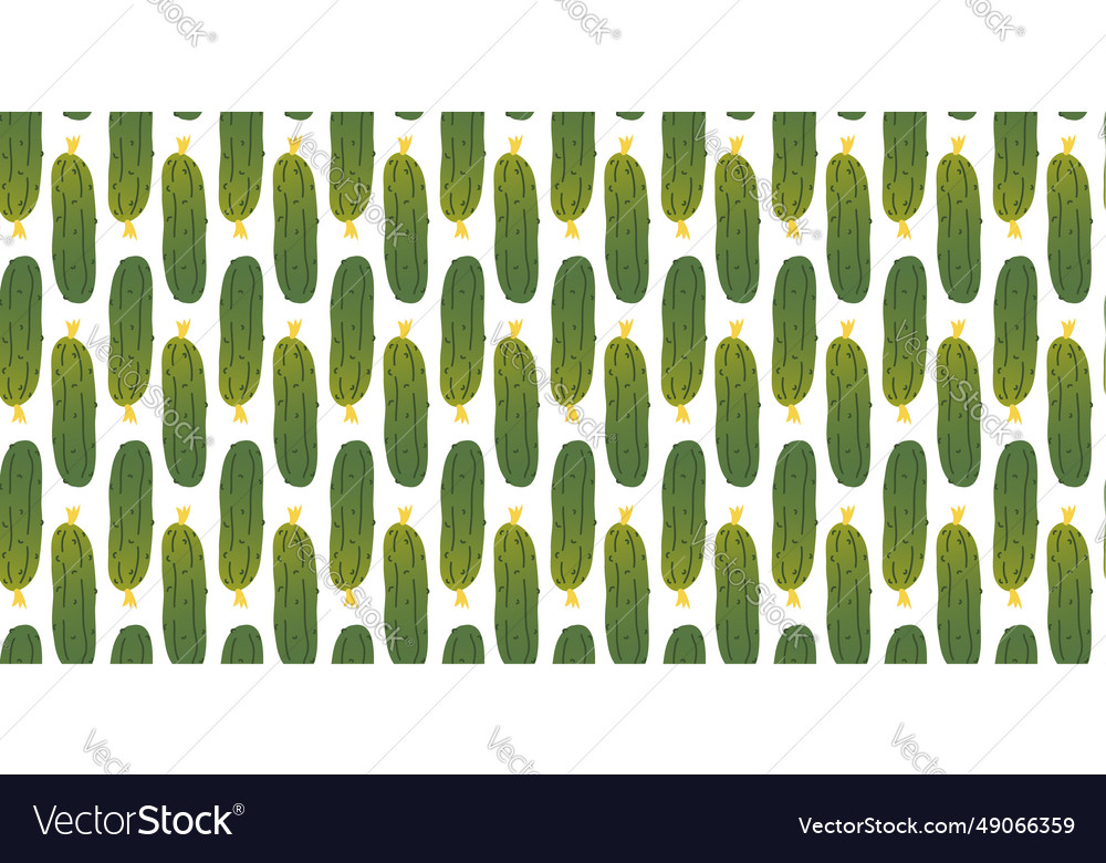 Seamless pattern green gradient cucumbers in flat vector image Seamless pattern green gradient cucumbers in flat