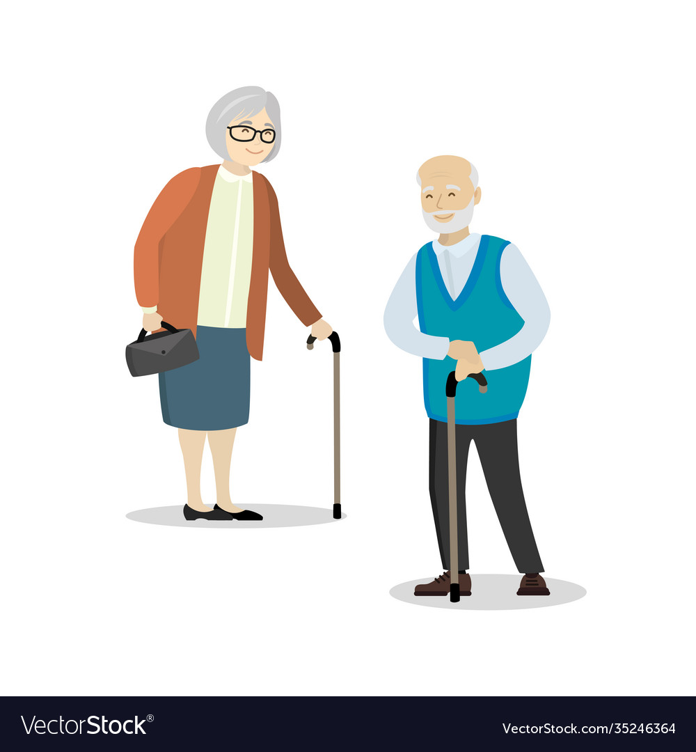 Elderly peoplegrandmother and grandfather