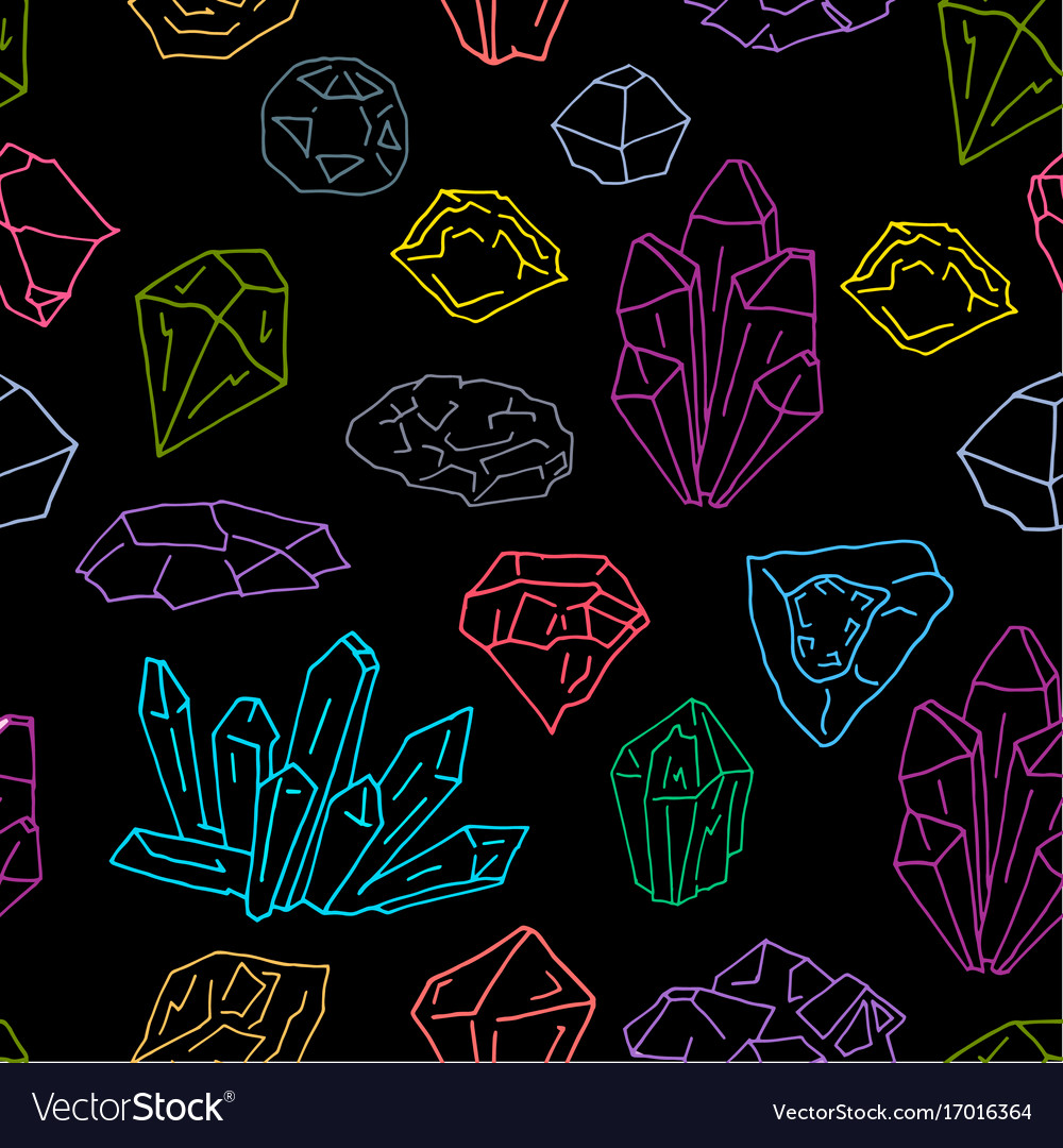 Gems pattern on dark