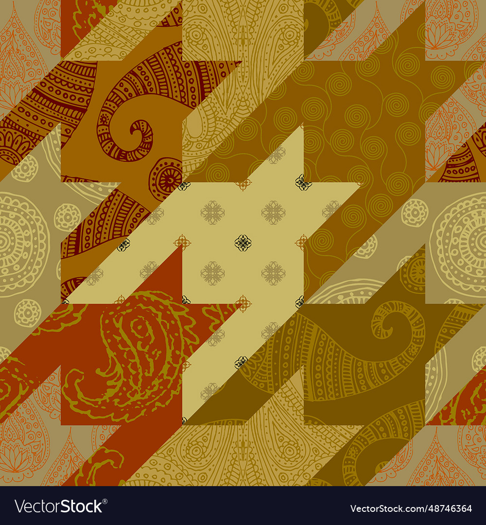Geometric abstract pattern intersection patchwork vector image Geometric abstract pattern intersection patchwork