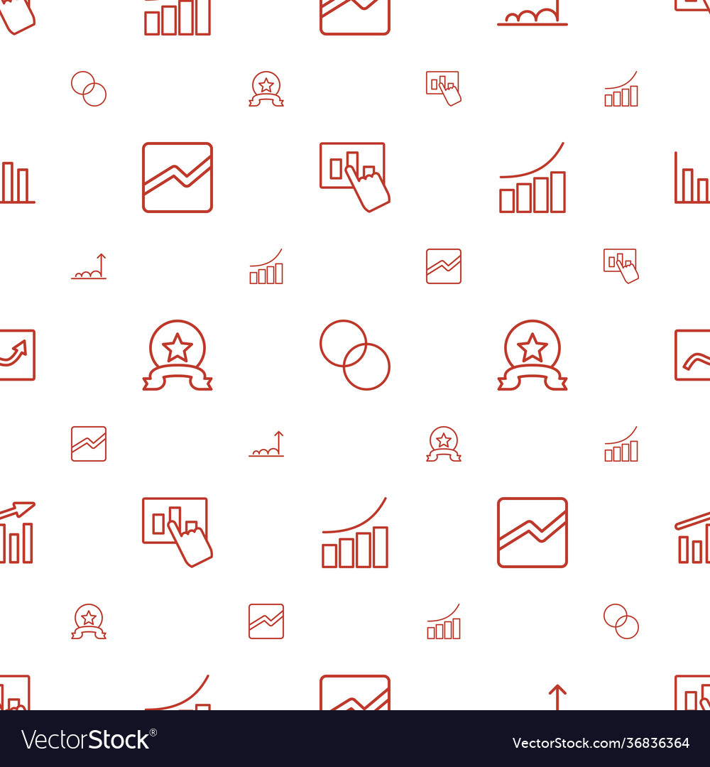 Graph icons pattern seamless white background