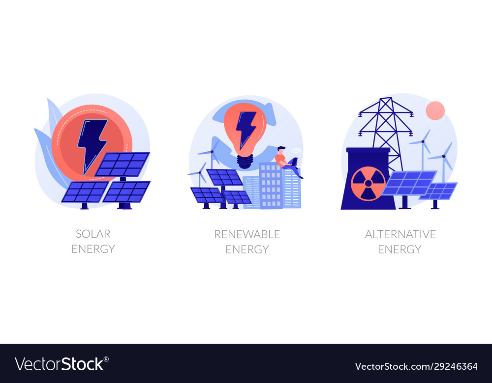 Green energy technologies concept metaphors Vector Image