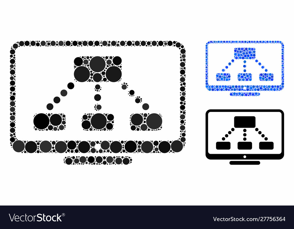 Hierarchy monitor composition icon circles