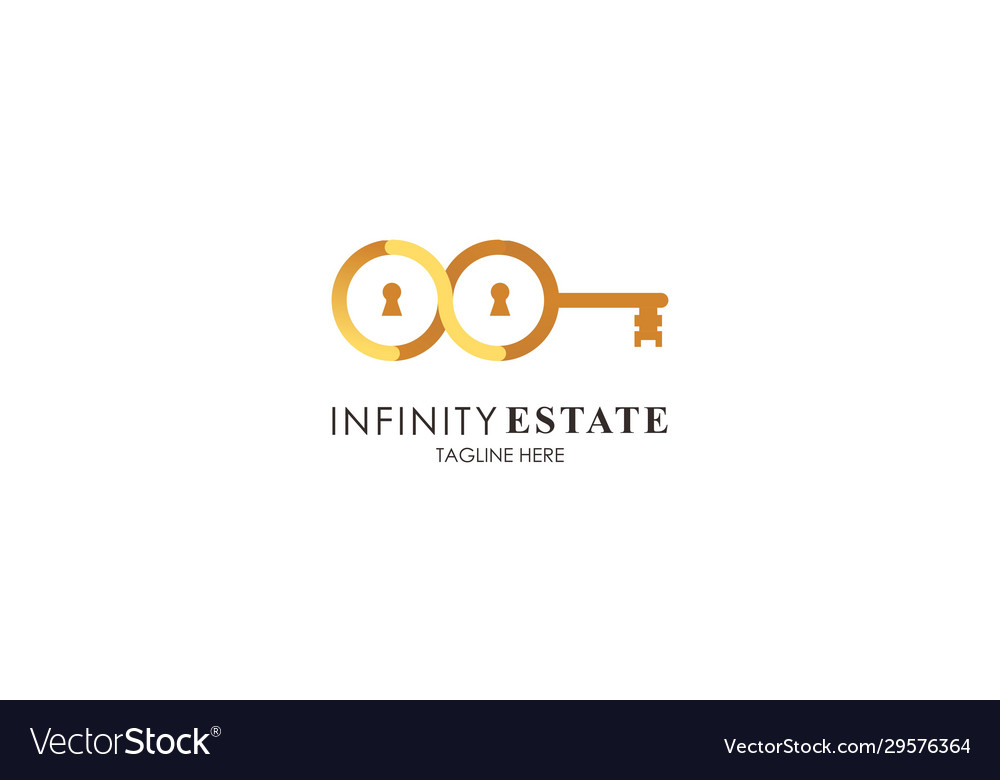 Infinity real estate logo Royalty Free Vector Image