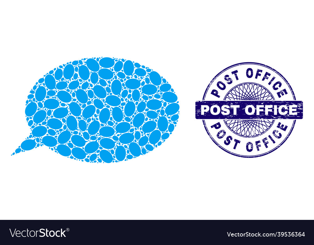 Nachricht Cloud Recursion Mosaik vector image Nachricht Cloud Recursion Mosaik