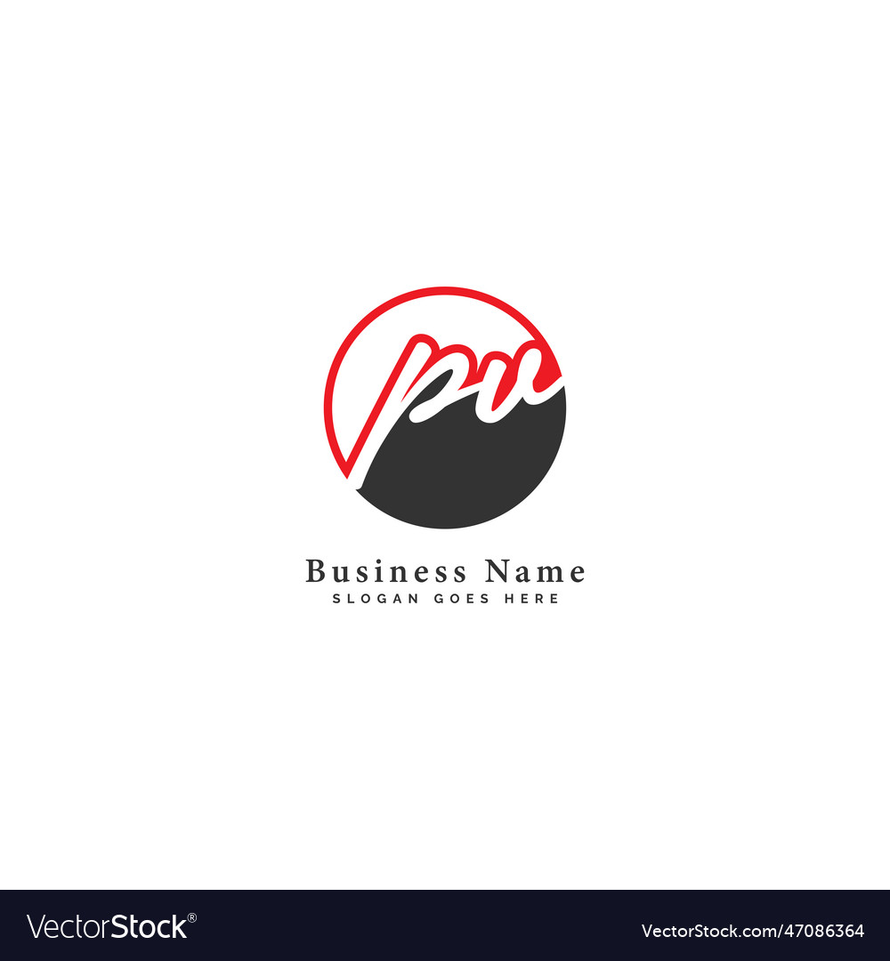 P & V Initial Signature Logo - Round