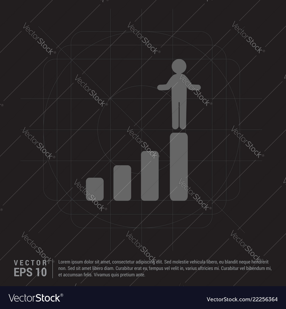 Progress graph icon Vector Image Progress graph icon