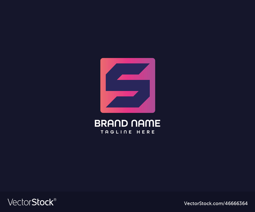 S Modern Letter Logo Royalty Free Vector Image