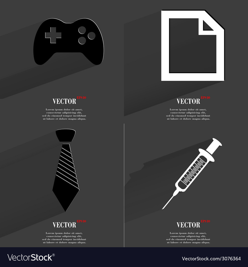 Set of icons collection symbols modern flat web