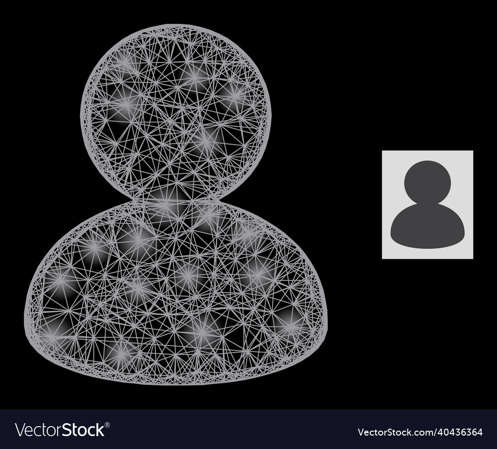 Shiny linear mesh user with light spots Vector Image Shiny linear mesh user with light spots
