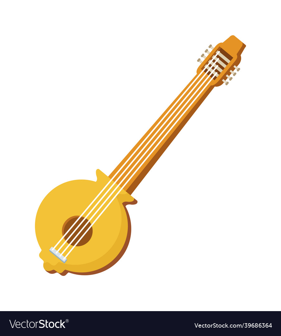 Sitar musical instrument Royalty Free Vector Image