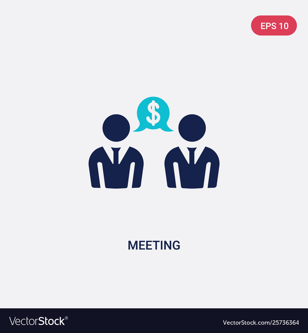 Two color meeting icon from blockchain concept vector image Two color meeting icon from blockchain concept