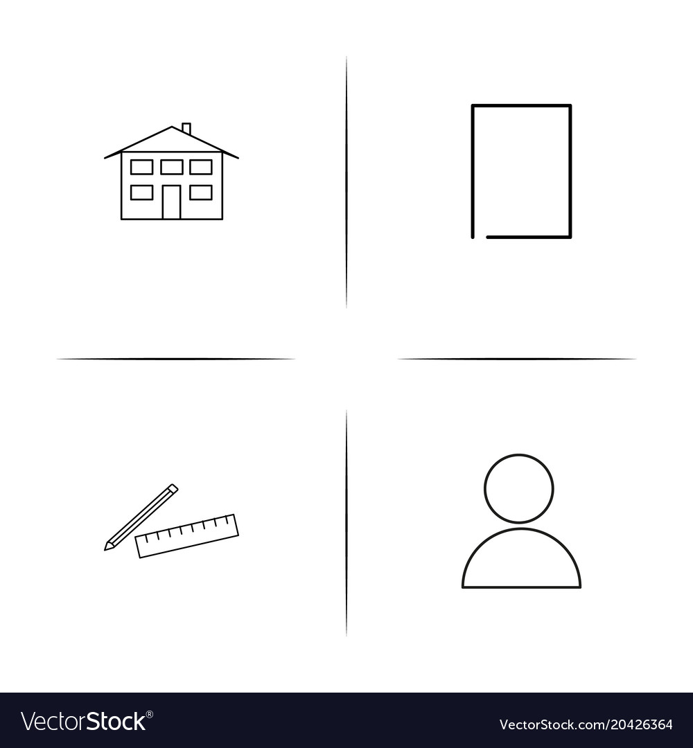 Web und Text einfache lineare Icon setsimple Umriss
