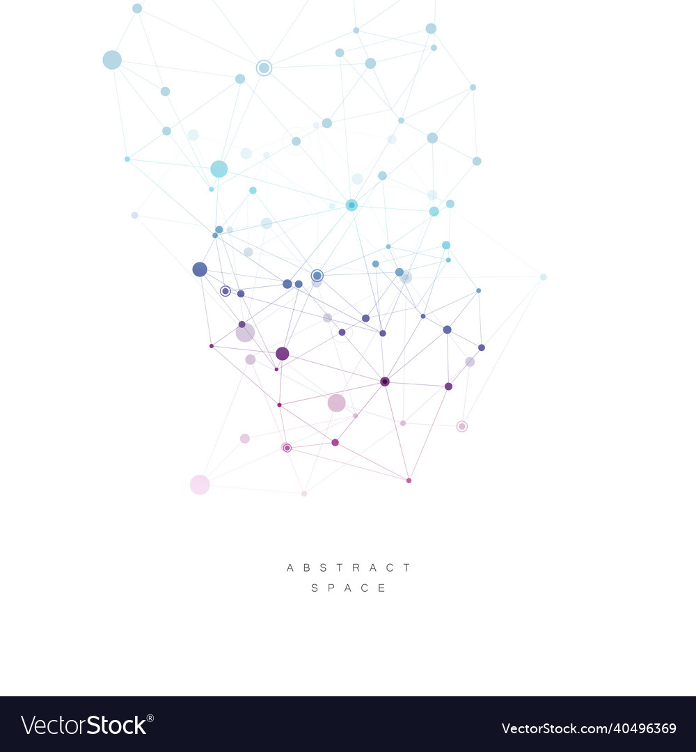 Abstract connection structure polygonal space vector image Abstract connection structure polygonal space