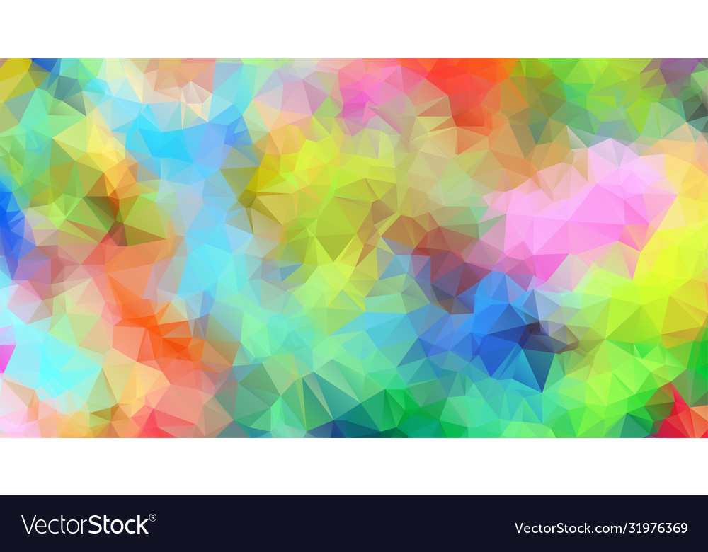 Abstract multi colored polygon low
