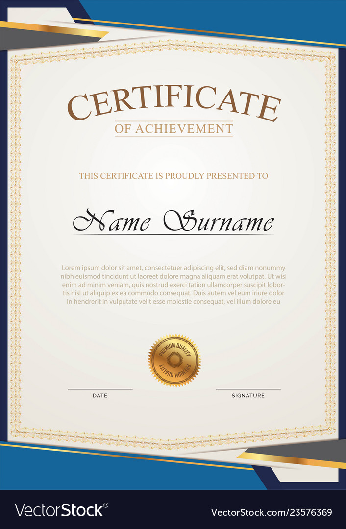 Certificate template Royalty Free Vector Image