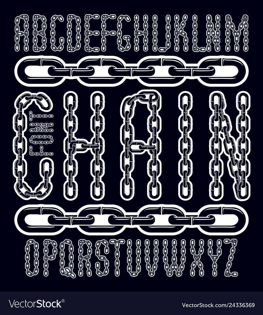 Chrome Chain Typography Font