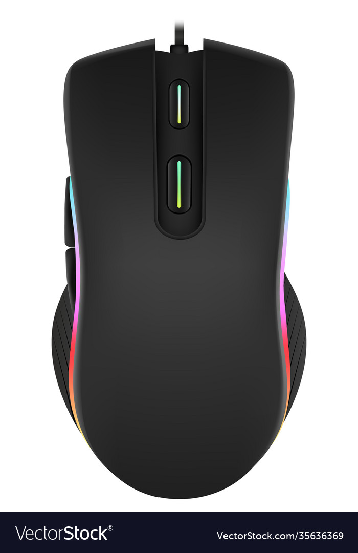 Drawing gaming computer mouse on white background vector image Drawing gaming computer mouse on white background