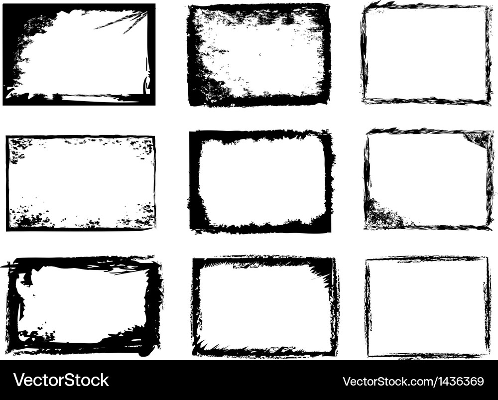 Grunge frames Royalty Free Vector Image - VectorStock