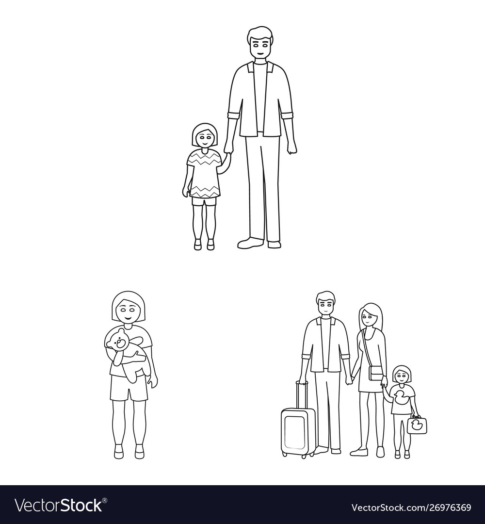Isolated object happy and character symbol set Vector Image Isolated object happy and character symbol set