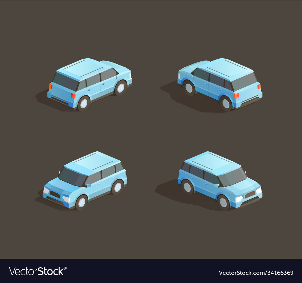 Isometric blue mpv Royalty Free Vector Image - VectorStock