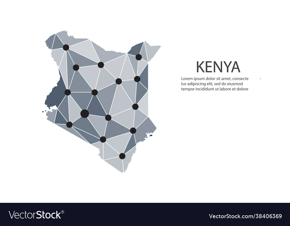 Kenya communication network map image a low