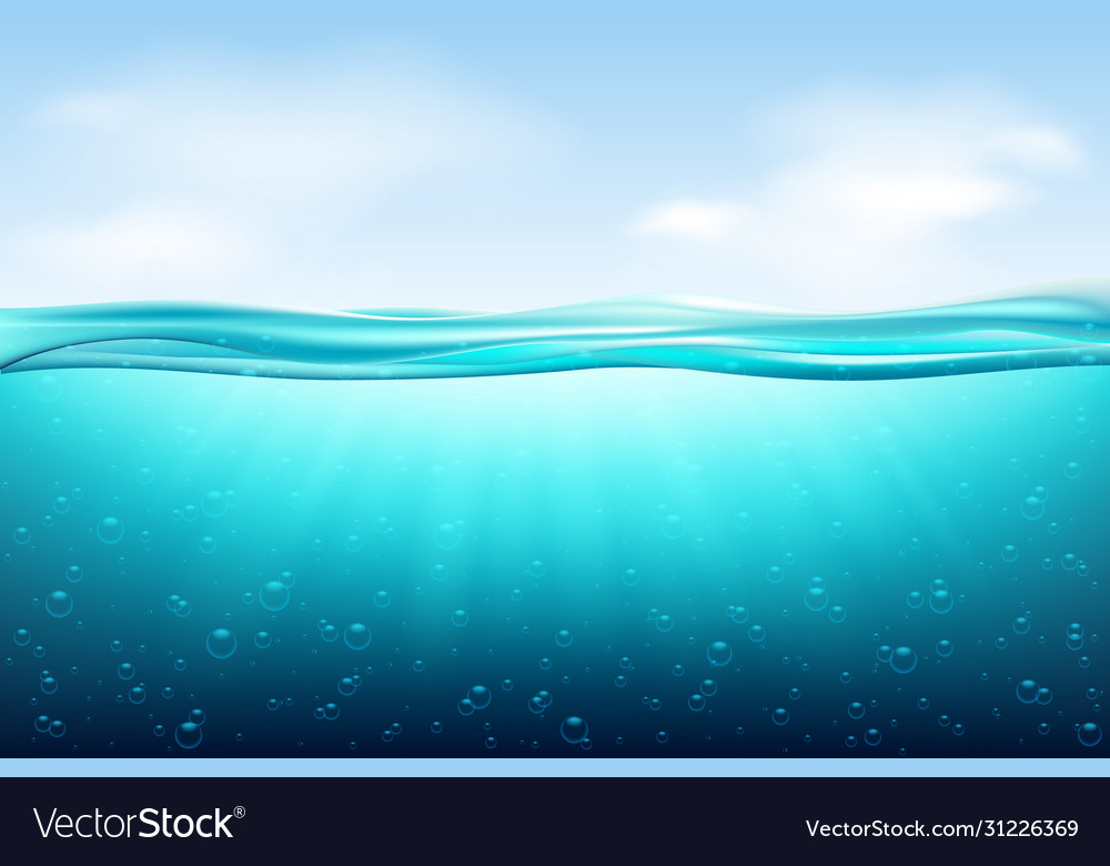 Ocean surface water Royalty Free Vector Image - VectorStock